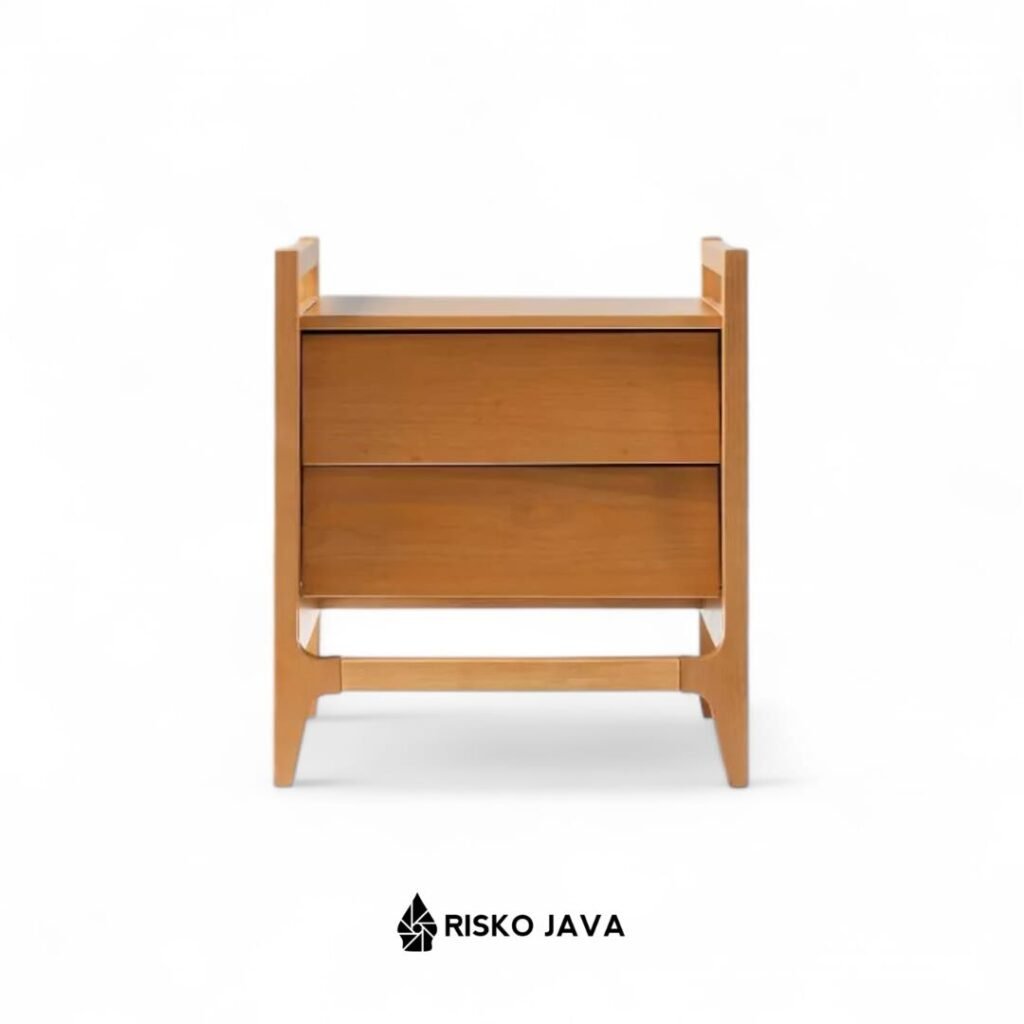 POUSSIN – Nakas Kayu Jati / Bedside Table Laci Penyimpanan / Meja ...