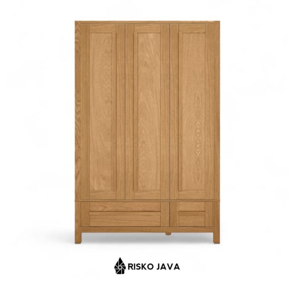 KRAMARIC - Almari Kayu Jati / Lemari Pakaian Minimalis / Almari Laci Penyimpanan