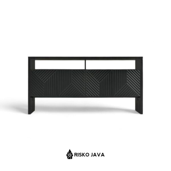 MEHDI - Bufet Kayu Jati / Cabinet Ruang Penyimpanan / Bufet Minimalis Natural Black