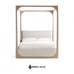FEDERICO – Ranjang Dipan Kayu Jati / Rangka Dipan Tempat Tidur / Dipan Kanopi Sandaran Jok