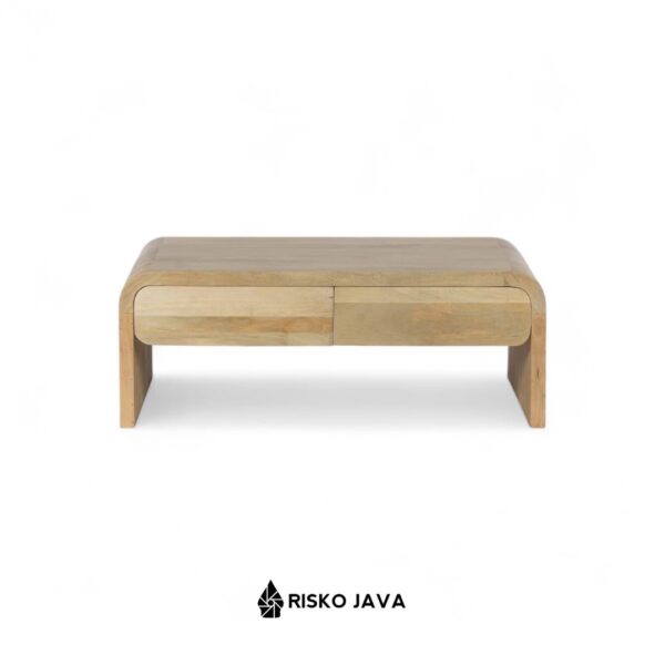 TURNER - Meja Ruang Tamu / Meja Kayu Jati Laci Penyimpanan / Coffe Table Minimalis