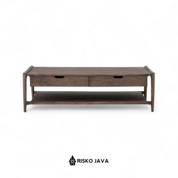 SMALLWOOD - Meja Ruang Tamu / Meja Kayu Jati Laci Penyimpanan / Coffe Table Minimalis