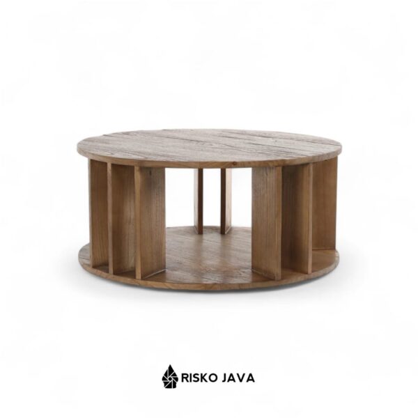 NADESAN - Meja Ruang Tamu / Meja Kayu Jati Bulat / Coffe Table Minimalis