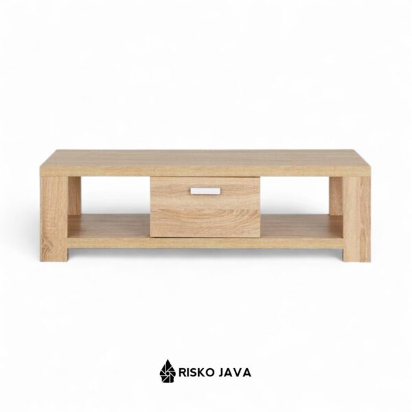 ANDU - Meja Ruang Tamu / Coffe Table Minimalis Modern / Meja Kayu Jati Laci Penyimpanan