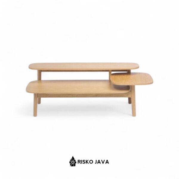 FUNSO - Meja Ruang Tamu / Meja Kayu Jati Persegi Panjang / Coffee Table Minimalis