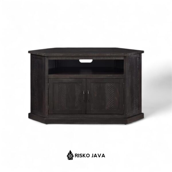 BRUNST - Meja Tv Kayu Jati / Bufet Tv Sudut Ruangan / Cabinet Tv Minimalis Ruang Penyimpanan
