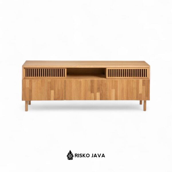 DOMPE - Meja Tv Kayu Jati / Cabinet Tv Ruang Penyimpanan / Rak Tv Minimalis Modern