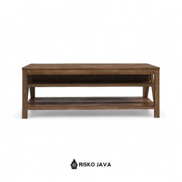 KENZIE - Meja Ruang Tamu / Meja Kayu Jati Ruang Penyimpanan / Coffe Table Minimalis