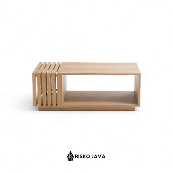 TOLAJ - Meja Ruang Tamu / Meja Kayu Jati Ruang Penyimpanan / Coffee Table Minimalis
