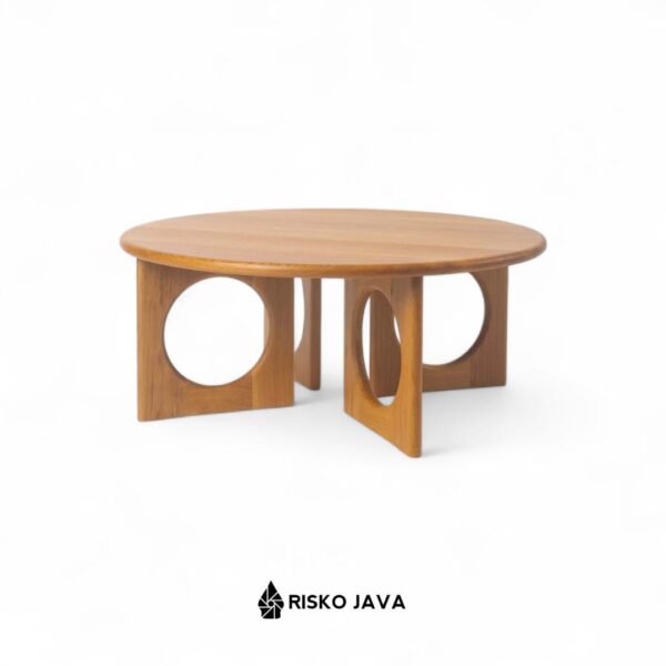 DIAMOND - Meja Ruang Tamu / Meja Kayu Jati Bulat / Coffee Table Minimalis