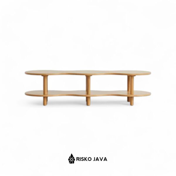 LOMAX - Meja Ruang Tamu / Coffee Table Minimalis Retro / Meja Kayu Jati