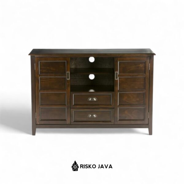 LUCOQUI - Meja Tv Kayu Jati / Cabinet Tv Minimalis / Bufet Tv Ruang Penyimpanan