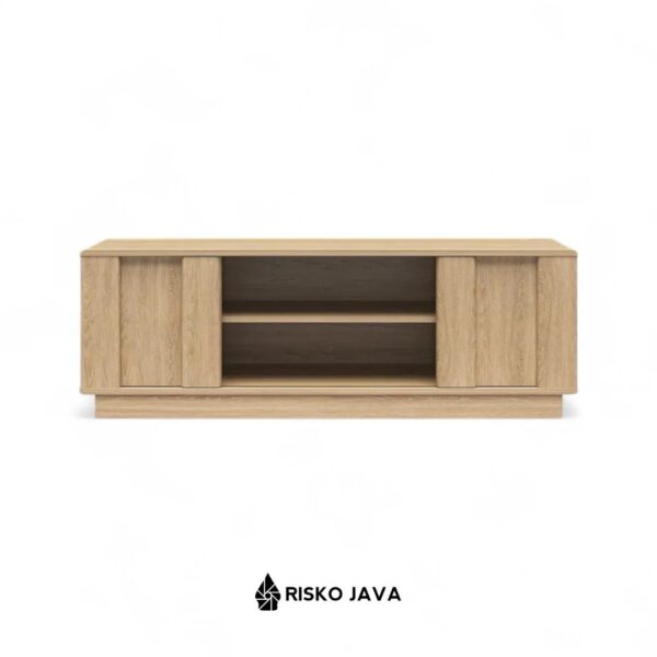 LUKASZ - Meja Tv Kayu Jati / Rak Tv Minimalis Pintu Sliding / Cabinet Tv Ruang Penyimpanan