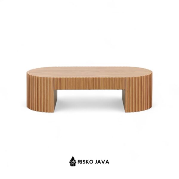 LAKIN - Meja Ruang Tamu Salur / Meja Kayu Jati Laci Penyimpanan / Coffe Table Minimalis