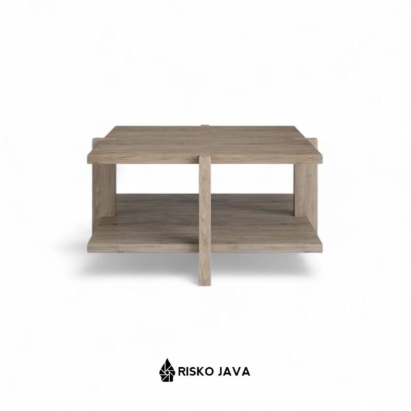 ANGOL - Meja Ruang Tamu Kayu Jati / Meja Tamu Persegi / Coffee Table Minimalis