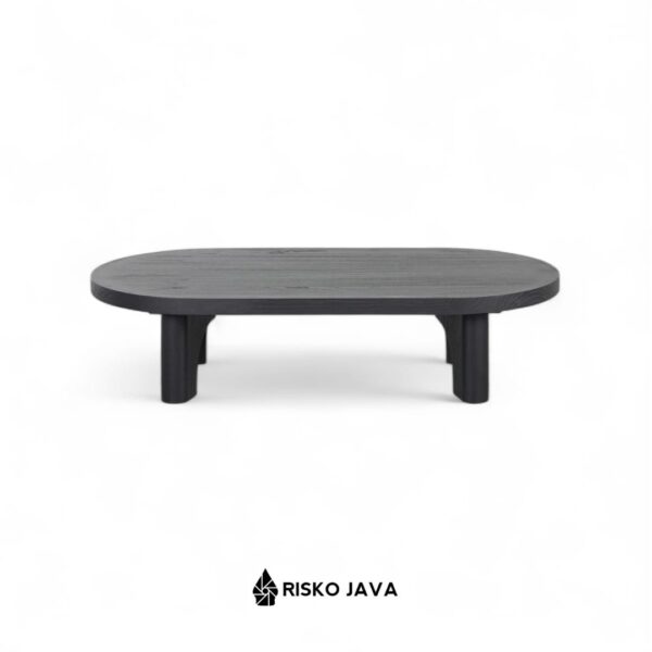 RONAN - Meja Ruang Tamu / Meja Kayu Jati / Coffe Table Minimalis Natural Black