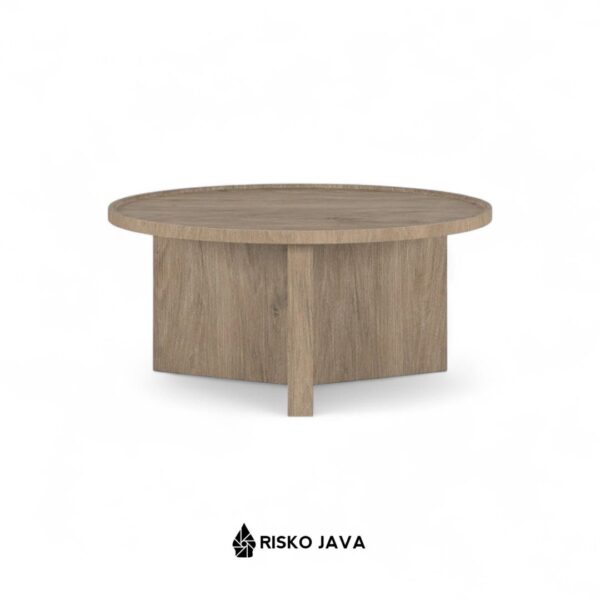 TUTONDA - Meja Bulat Ruang Tamu / Meja Tamu Kayu Jati / Coffee Table Minimalis