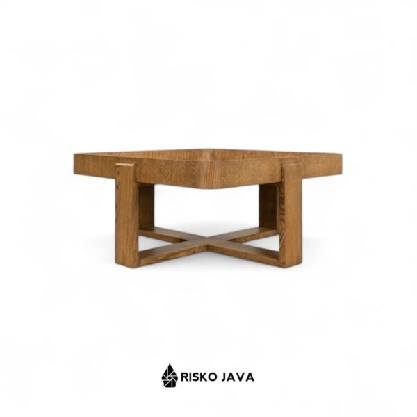 JELLIS - Meja Ruang Tamu / Meja Kayu Jati Persegi / Coffe Table Minimalis