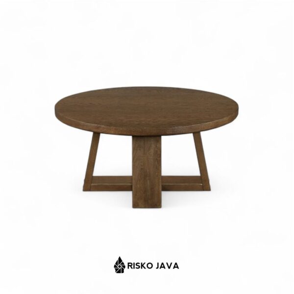 TERELL - Meja Bulat Ruang Tamu / Meja Tamu Kayu Jati / Coffee Table Minimalis