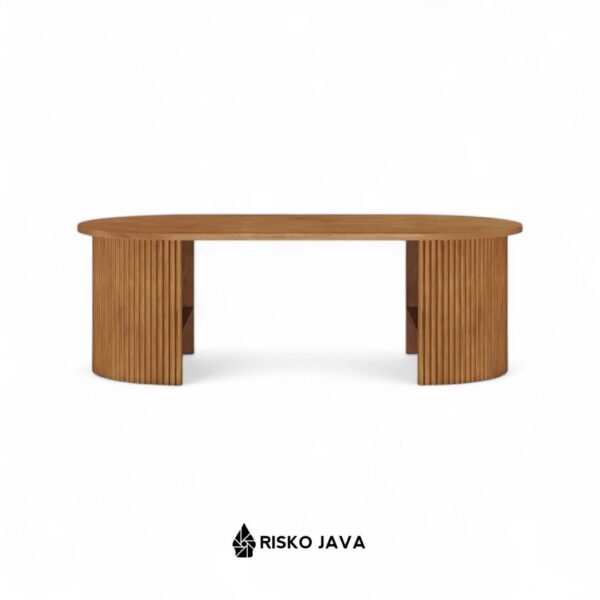 BYERS - Meja Ruang Tamu / Meja Kayu Jati Kaki Salur / Coffee Table Minimalis