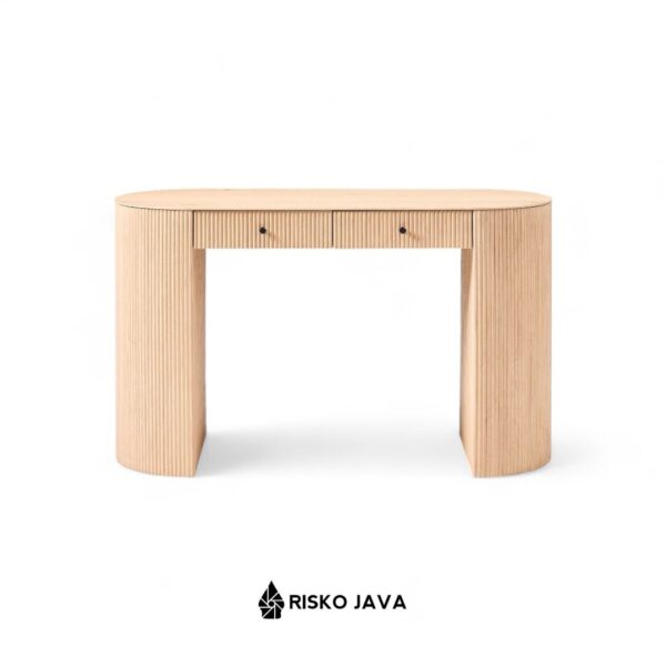 ROMAINE - Meja Belajar Salur Kayu Jati / Meja Kerja Minimalis / Meja Laci Penyimpanan