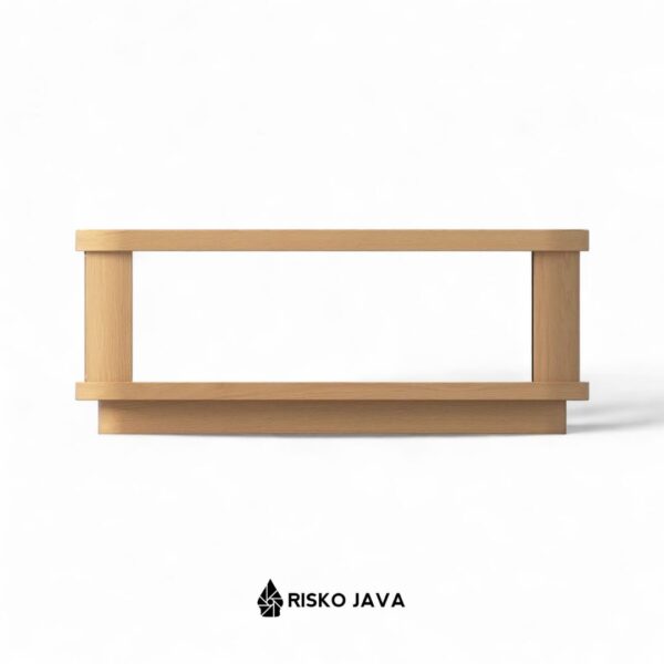 MARCEL - Meja Kayu Jati / Coffe Table Minimalis Modern / Meja Ruang Tamu Kombinasi Kaca