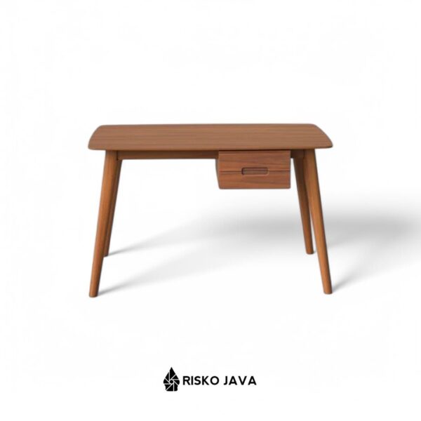 KESTING - Meja Belajar Kayu Jati / Meja Laci Penyimpanan / Meja Minimalis Retro