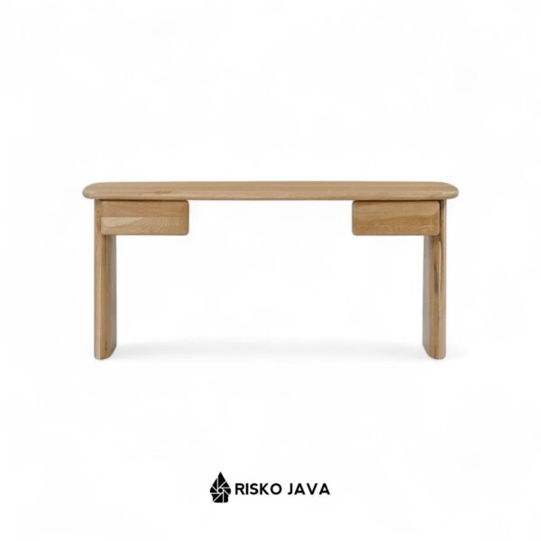 POVEDA - Meja Belajar Kayu Jati / Meja Ruang Kerja / Meja Laci Penyimpanan Minimalis