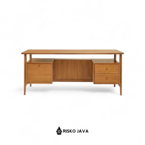 CIRKIN - Meja Belajar Kayu Jati / Meja Ruang Penyimpanan / Meja Kerja Minimalis