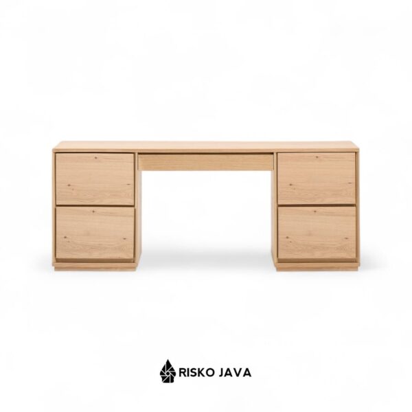 JEWISON - Meja Belajar Kayu Jati / Meja Kerja Minimalis / Meja Laci Penyimpanan