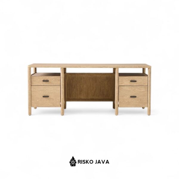 JENSON - Meja Belajar Kayu Jati / Meja Ruang Penyimpanan / Meja Kerja Minimalis
