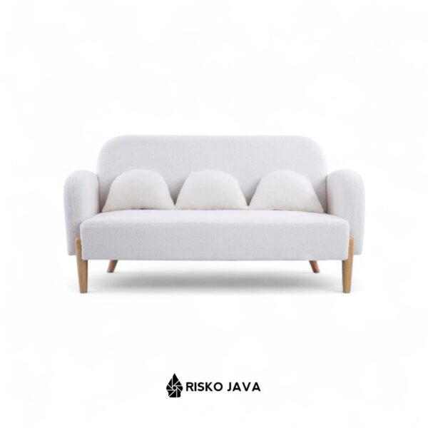 LUUK - Sofa Seater 2 Kayu Jati / Sofa Minimalis Retro / Sofa Ruang Tamu