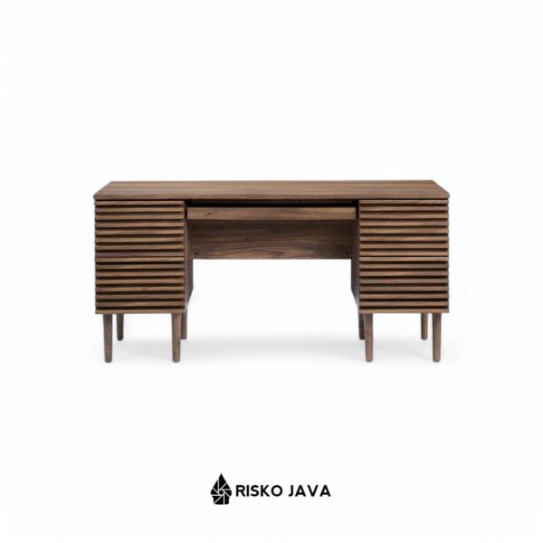 OUKILI - Meja Belajar Kayu Jati / Meja Salur Laci Penyimpanan / Meja Kerja Minimalis