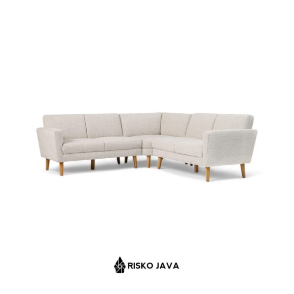 RICARDO - Set Sofa Sudut Kayu Jati / Sofa L Minimalis / Sofa Ruang Tamu
