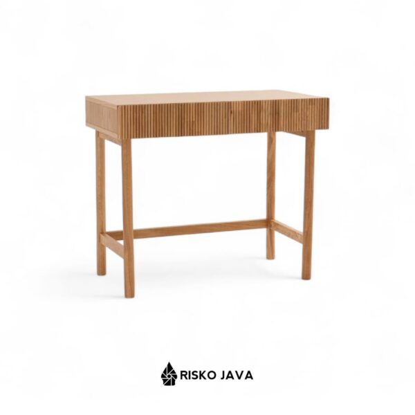 SWIFT - Meja Belajar Kayu Jati / Meja Kerja Minimalis / Meja kantor Laci Salur