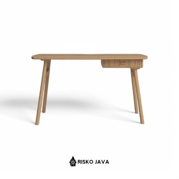 VROEGH - Meja Belajar Kayu Jati / Meja Laci Penyimpanan / Meja Minimalis Retro