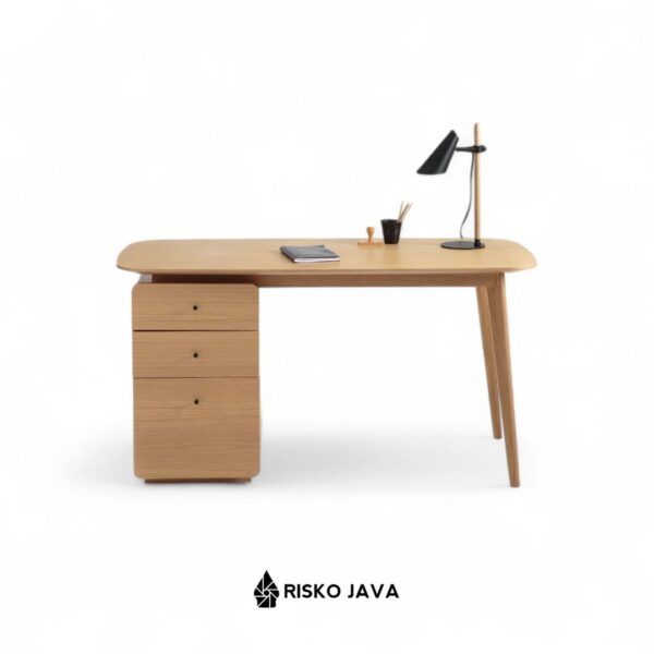 DARYL - Meja Belajar Kayu Jati / Meja Kerja Minimalis / meja Kantor Laci Penyimpanan