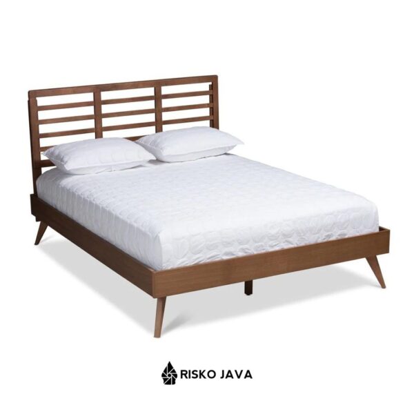BRADY - Rangka Dipan Kayu Jati Minimalis / Rangka Dipan Tempat Tidur Minimalis Modern / Rangka Dipan Tempat Tidur