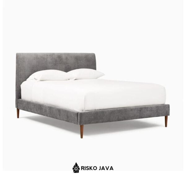 ANSEL - Dipan Kayu Jati Modern / Rangka Dipan Tempat Tidur Full Jok Minimalis / Rangka Dipan Tempat Tidur