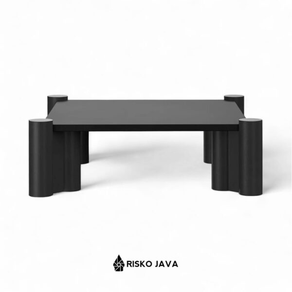 KNUDSEN - Meja Kayu Jati / Meja Ruang Tamu Natural Black / Coffe Table Minimalis