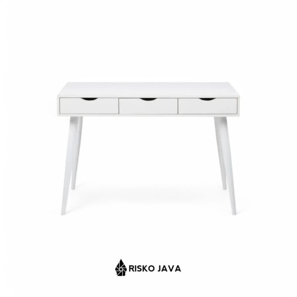 SILVESTER - Meja Belajar Kayu Jati / Meja Laci Penyimpanan / Meja Minimalis Duco