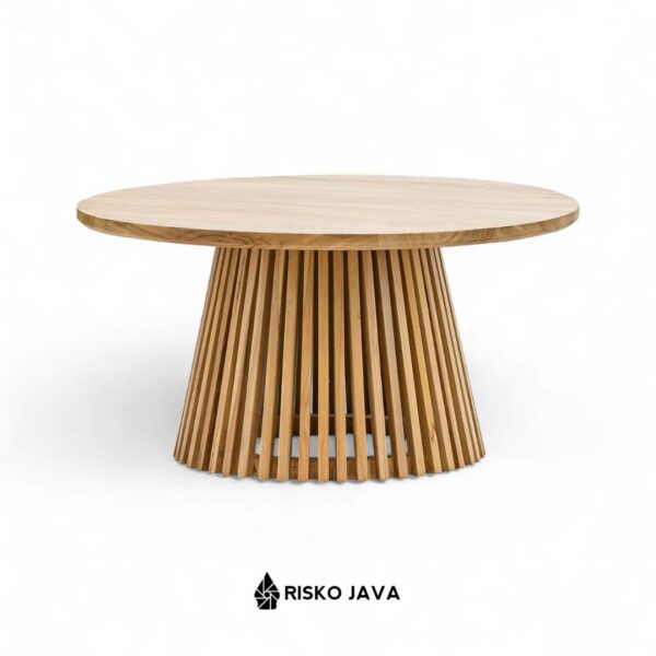STERNER - Meja Ruang Tamu / Meja Bulat Kayu Jati / Coffe Table Minimalis