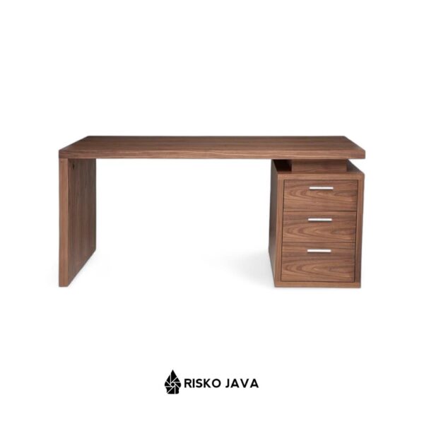 JOHNSTON - Meja Belajar Kayu Jati / Meja Laci Penyimpanan / Meja Kerja Minimalis
