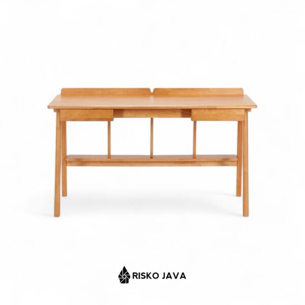 FRABOTTA - Meja Belajar Kayu Jati / Meja Kerja Minimalis / Meja Laci Penyimpanan
