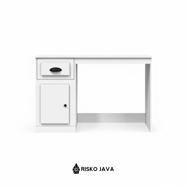 REDOUAN - Meja Belajar Kayu Jati / Meja Ruang Penyimpanan / Meja Minimalis Duco