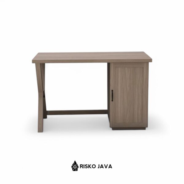 MAZYANI - Meja Belajar Kayu Jati / Meja Ruang Penyimpanan / Meja Kerja Minimalis
