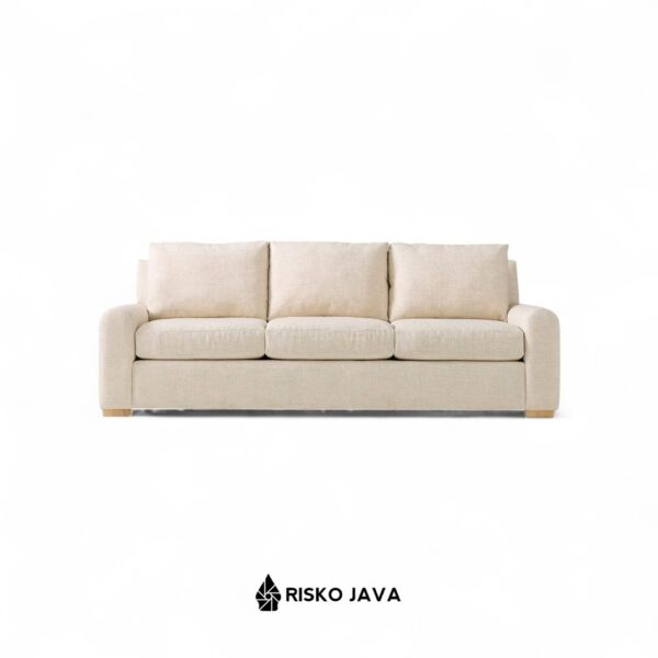DESCOTTE - Sofa Kayu Jati / Sofa Seater 3 / Sofa Minimalis Ruang Tamu