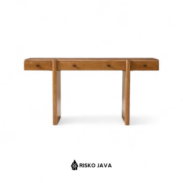 MUNDLE - Meja Belajar Kayu Jati / Meja Kerja Minimalis / Meja Laci Penyimpanan