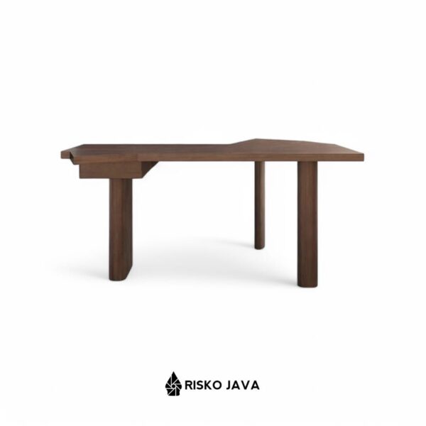 OUFKIR - Meja Belajar Kayu Jati / Meja Minimalis Modern / Meja Kerja Laci Penyimpanan