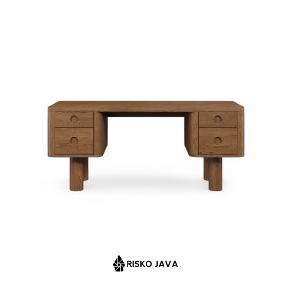 LEKOVIC - Meja Belajar Kayu Jati / Meja Laci Penyimpanan / Meja Kerja Minimalis